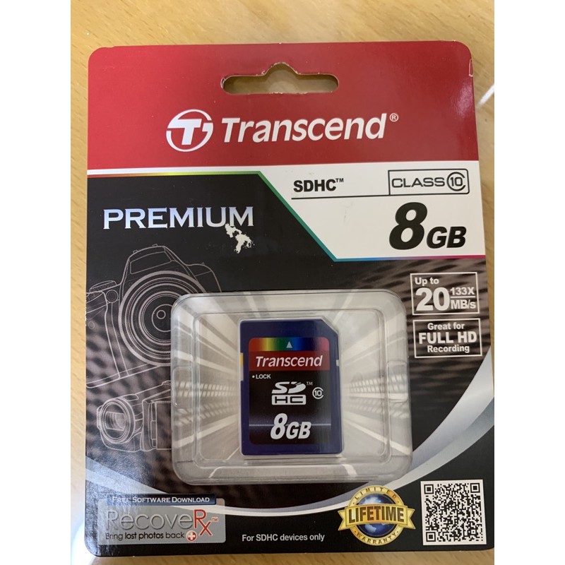 原裝創見SD 8GB Transcend SDHC卡 C10 8G 高速攝像機/相機內存卡