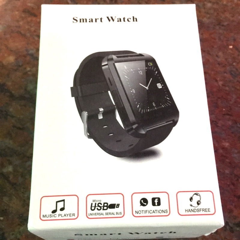 #現貨  Smart watch 限安卓使用 近全新 二手 只拆開來拍照 便宜售 黑色 內附線
