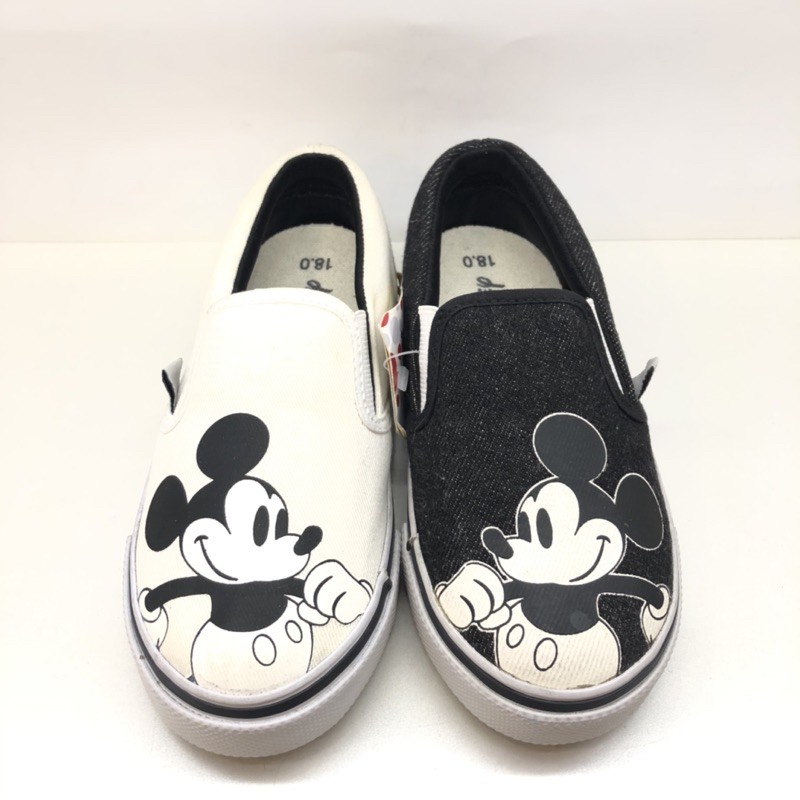 零碼出清 Disney 迪士尼 Mickey 米奇 女童 男童 休閒鞋 兒童懶人鞋 童鞋 正版授權 台灣製 米白