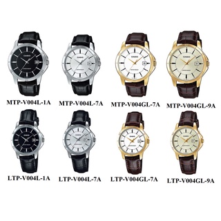 CASIO 經典時尚皮革腕錶 MTP-V004L LTP-V004L MTP-V004GL LTP-V004GL