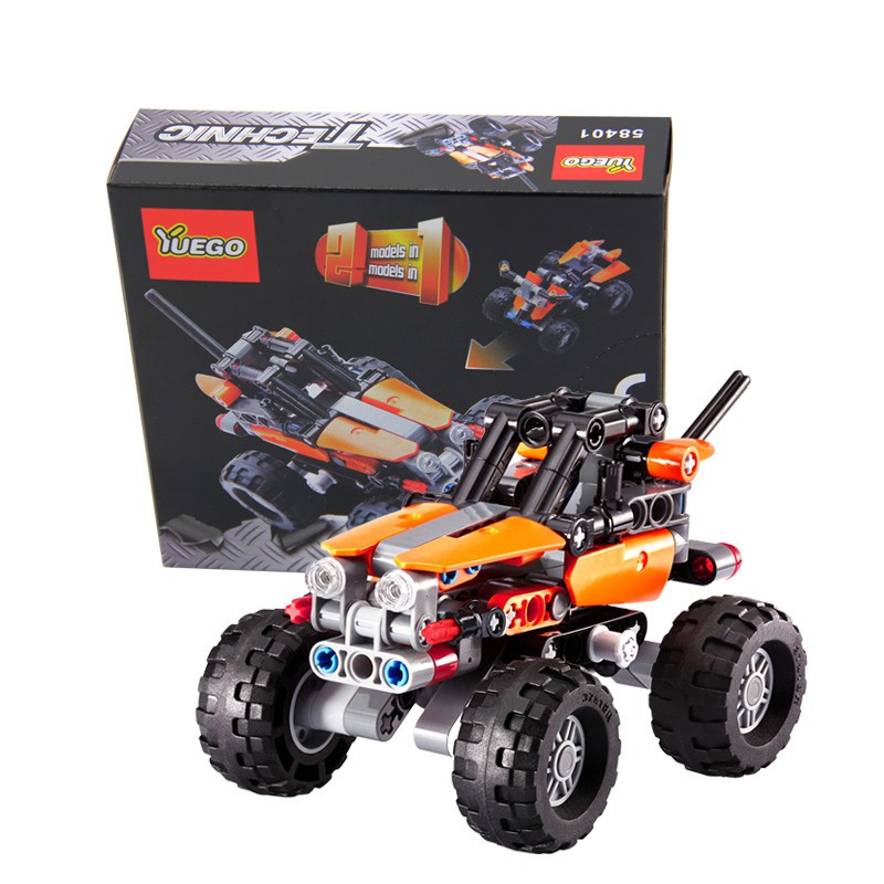 現貨 聖誕節禮物 相容LEGO 兼容樂高 積木越野車 摩托車 一套兩拼 和樂高42001相似