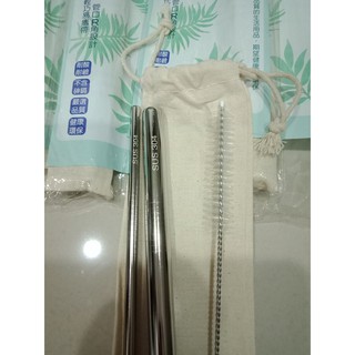 304 不鏽鋼吸管組 吸管組 環保餐具組 餐具組 （粗管+細管+毛刷）