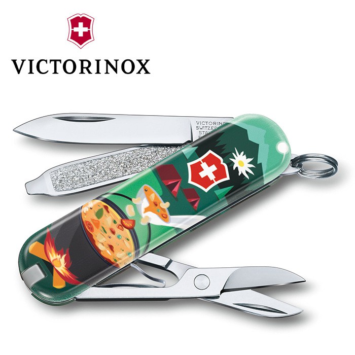 【Victorinox 瑞士維氏】Classic 7用瑞士刀 露營美食 (0.6223.L1907)
