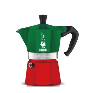 Bialetti 義大利三色旗 玫瑰金 經典摩卡壺 3杯份 (百年紀念限量版)原廠義大利製造