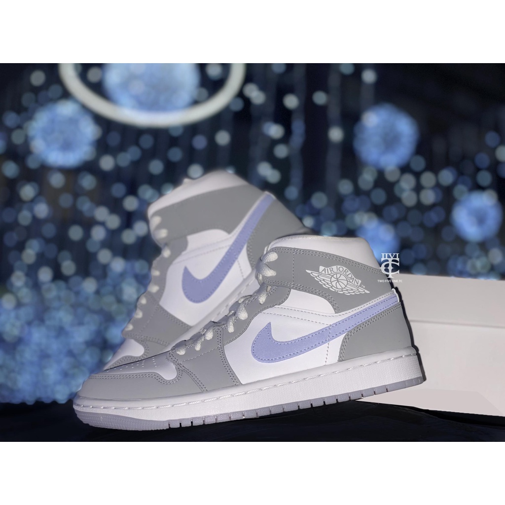 【貳伍壹.TC】Nike Air Jordan 1 MID W 冰藍 煙灰 BQ6472105