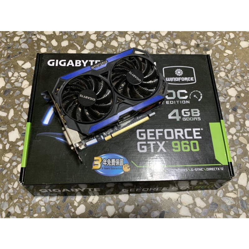 GIGABYTE GEFORCE GTX960 OC 4GB 二手盒裝