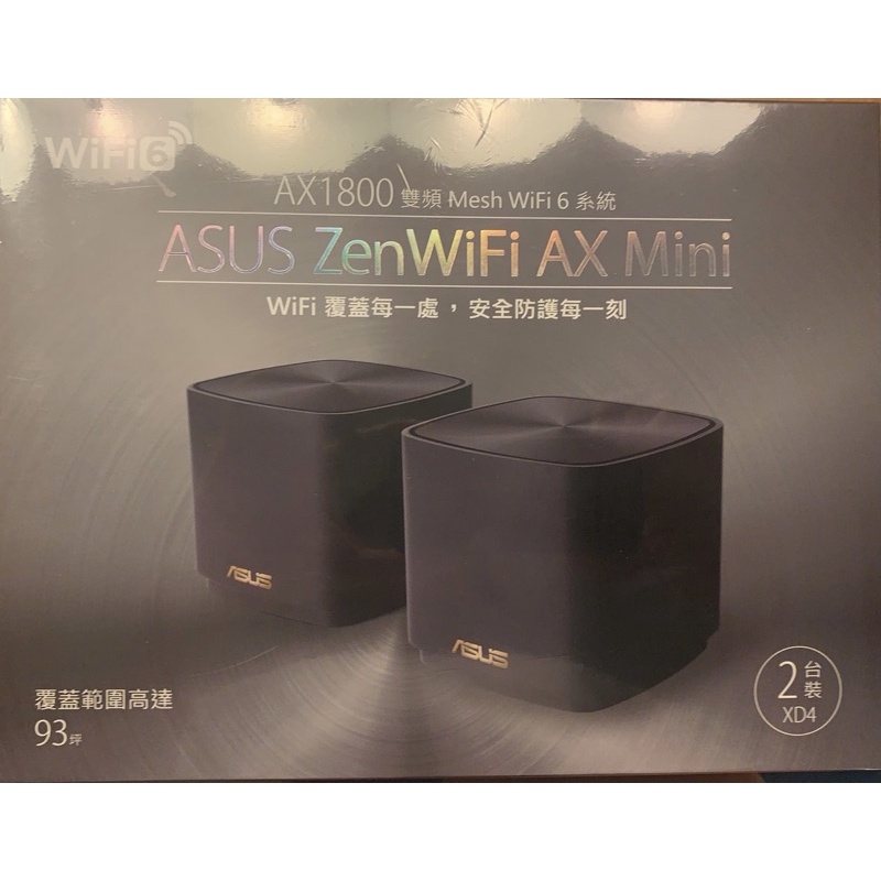 ASUS 華碩 ZenWiFi AX Mini XD4 雙頻Mesh 無線路由器 黑色 2入組