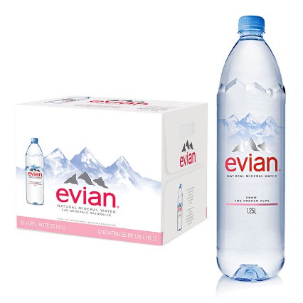 【蝦皮茉兒】宅配免運 🚚 Evian 天然礦泉水 1250毫升12瓶 COSTCO 好市多 法國進口天然礦泉水