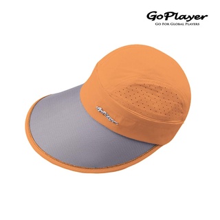 廠商搬家大拍賣~高爾夫專業品牌GoPlayer女可拆式透氣盤帽抗UV大帽眉可拆成中空帽桿弟帽女高爾夫球帽(橘)運動帽小帽