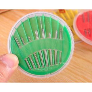 [日本貓雜貨舖](20C166)家用組合大小號縫衣針手縫針圓盒套裝 縫紉針線盒繡花鋼針 單盒售