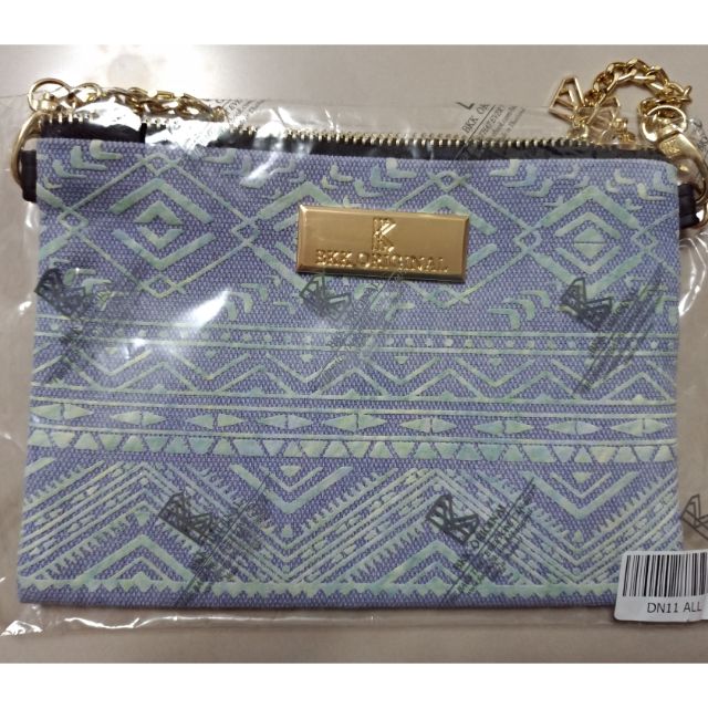 [近全新] BKK 幾何 藍 綠 包包 小包 側背包