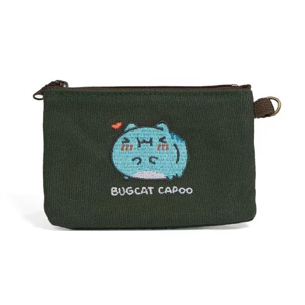 【快速出貨】貓貓蟲-咖波 圓滾滾咖波 刺繡帆布零錢包 要買要快