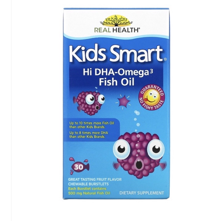 （現貨在台）寶蘭 Kids Smart，嗨 DHA-歐米伽-3 魚油，美味水果味（30 粒）