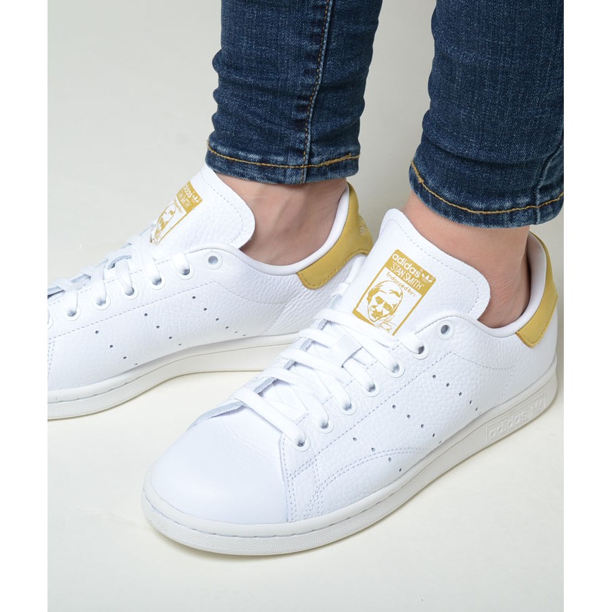 現貨iShoes正品Adidas Stan Smith 情侶鞋女鞋男鞋白黃復古奶油皮革白鞋BD7437 | 蝦皮購物