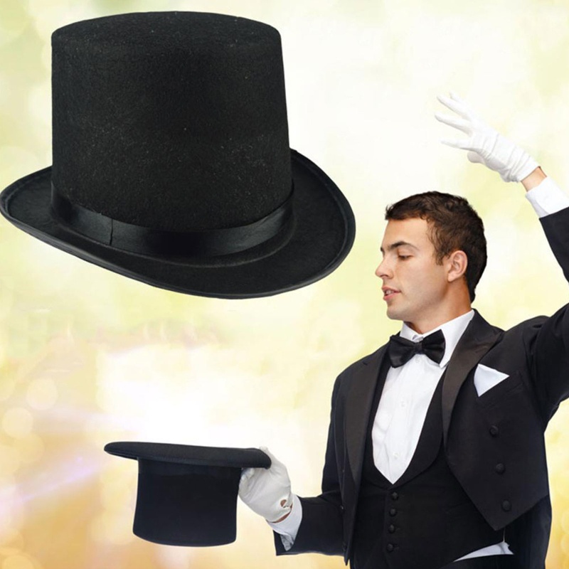 常春藤黑色禮帽魔術師禮帽圓頂禮帽魔術師表演帽子派對禮物