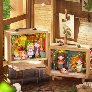 【臺灣現貨|小木盒-織夢集二部曲】智趣屋 DIY 盲盒手辦公仔收納盒 古董玩具店 森林之屋 圓夢商店 小屋 袖珍屋