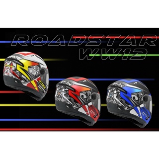 【大發騎士】ROADSTAR WW13 彩繪 內墨鏡 全罩式 安全帽 送涼感頭套