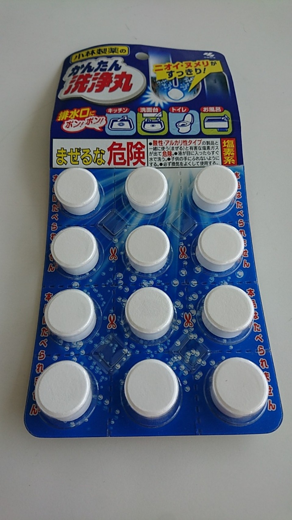 江原道 日本小林製藥排水孔洗淨丸除垢錠水管清潔水管錠水槽排水口消臭 蝦皮購物