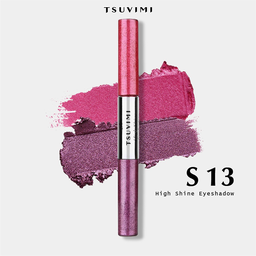 【Tsuvimi 姿慧美】雙色閃亮眼影蜜 S13 櫻桃香檳 微醺剛好 紫紅色系 持久顯色 細緻輕薄服貼 滑順好暈染
