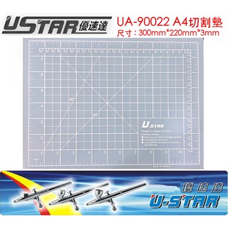 【鋼普拉】USTAR 優速達 模型專用 雕刻墊 切割墊 A4 UA90022 筆刀 雕花 刻線 美工刀 雕刻刀 軟墊