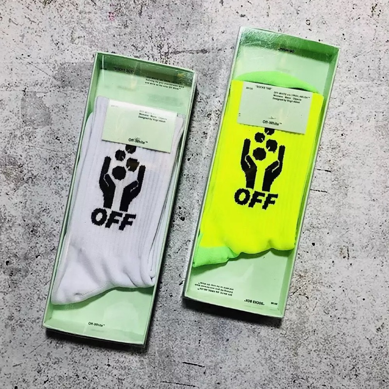 「英國公司貨」現貨OFF-WHITE fluorescent 守護資源 襪子hands image socks
