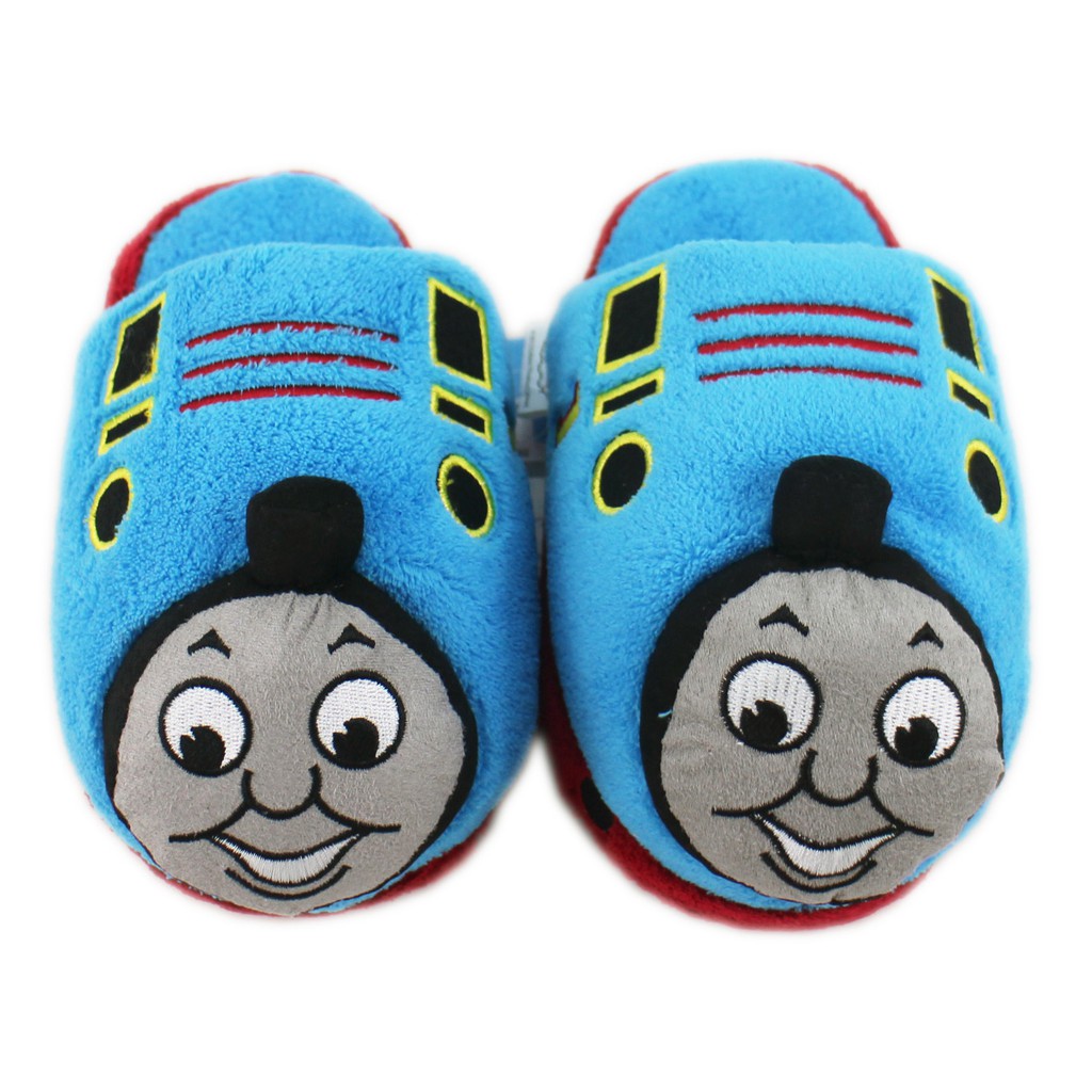 卡漫城 - Thomas 絨毛 拖鞋 22CM ㊣版 毛拖 室內鞋 保暖 舒適 湯瑪士 小火車 蒸汽火車頭 兒童