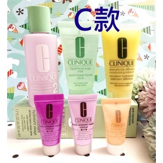 倩碧 三步驟基礎保養旅行組(溫和潔膚水2號+洗面膠+奇蹟露+72H超循環保濕凝膠+瞬效青春緊緻霜+瞬效瞬效澎潤霜 )
