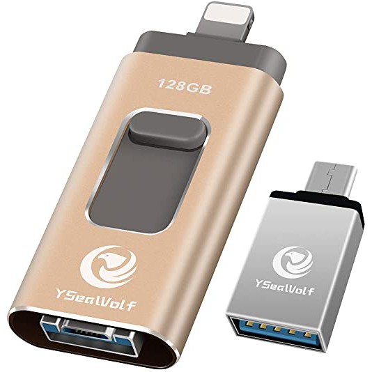 美國代購YSeaWolf 手機極速128G隨身碟】 4合1 USB 3.0 iPhone可以用碟身碟,4合1+USB現貨