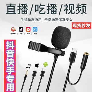 ☀️耳機☀️【加強版全民K歌神器】通用唱歌 手機直播 迷你話筒耳機 唱直播手機蘋果 安卓 Type-c話筒