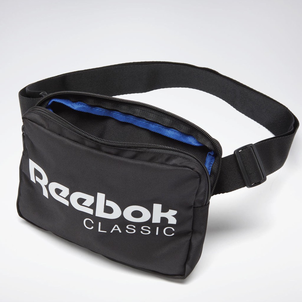 REEBOK CL LOGO CORE BAG 腰包 經典 運動包 隨身包 休閒背包 斜背包 肩背包 黑色 FL5418