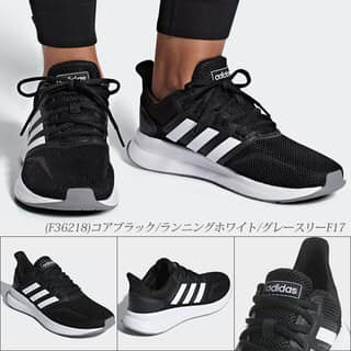 ADIDAS 愛迪達 中性款 跑步鞋 慢跑鞋 FALCON 男 F36199 黑白經典 透氣避震 輕巧好穿