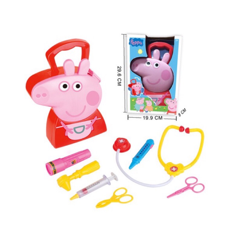 佩佩豬✨現貨✨造型手提收納盒💉家家酒醫生護士玩具組