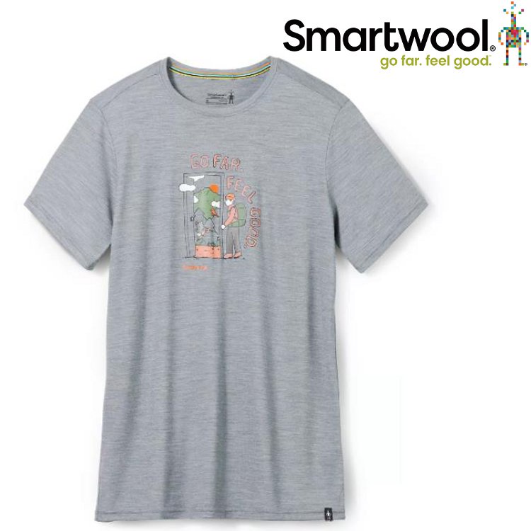 Smartwool Merino Sport 150 男款美麗諾羊毛T恤 台灣聯名款 SW014102 545 淺灰