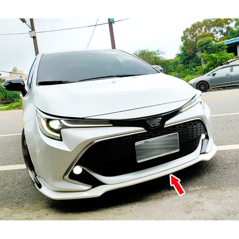 Limit- Toyota 豐田 Corolla Auris 空力套件 C款 前下巴 前定風翼 消光黑 烤漆