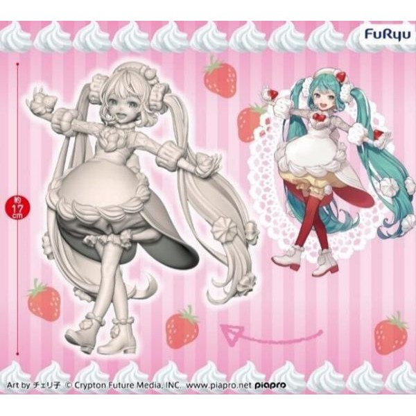 【麥多】現貨 FURYU 初音未來 甜蜜午茶風公仔 草莓奶油蛋糕