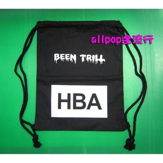 HBA束口袋 [ HBA x Been Trill款 ] ★allpop★ Hood by air 黑色 後背包 現貨