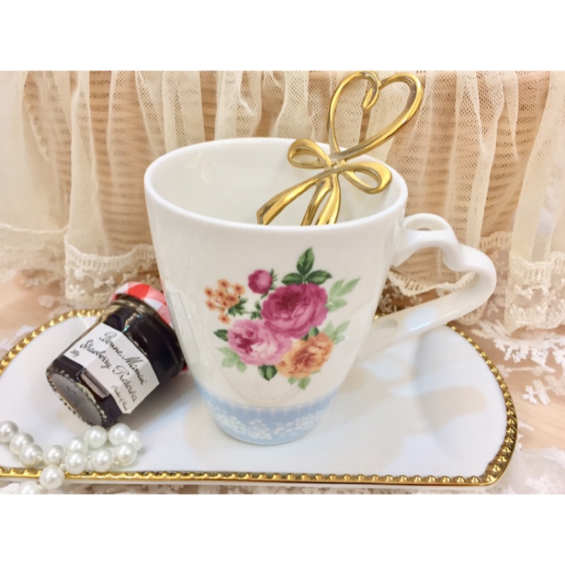日本浪漫的玫瑰花陶瓷馬克杯/水杯/茶杯