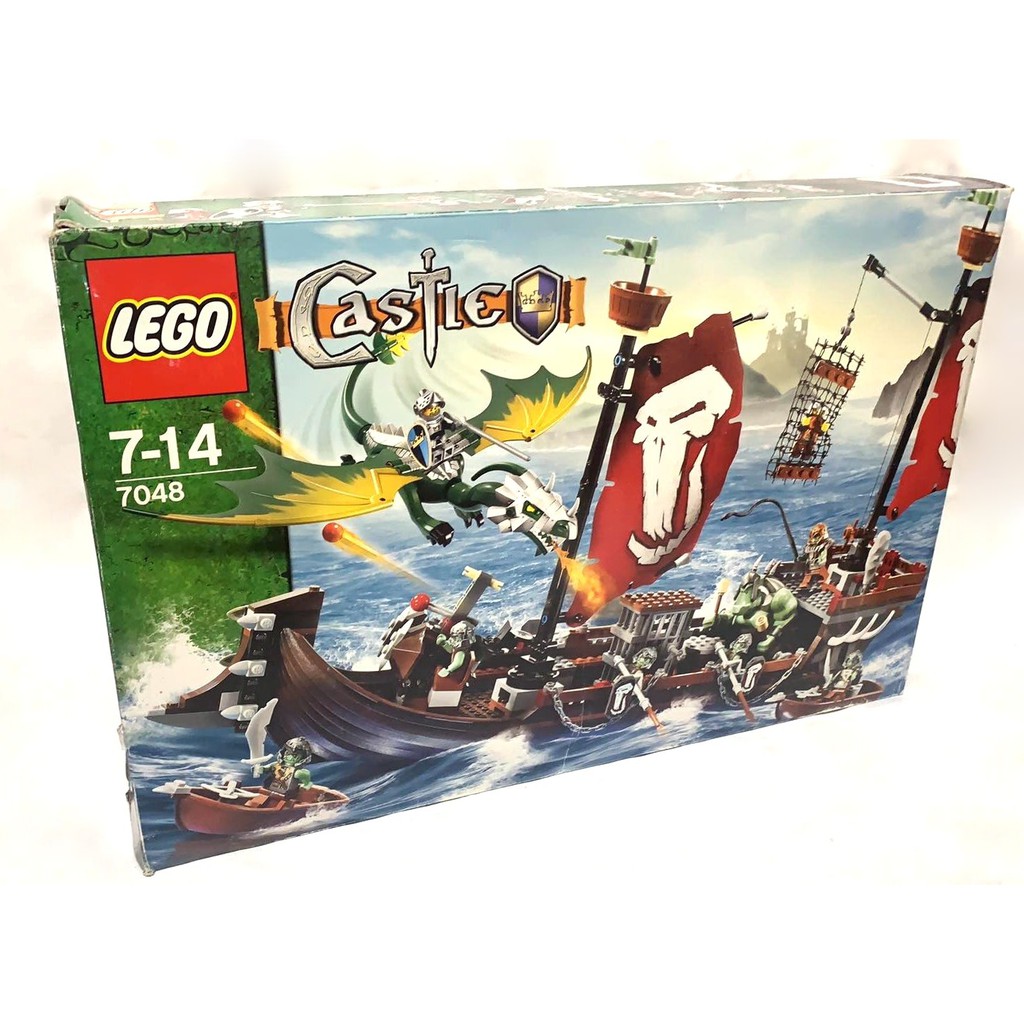 樂高人偶王 LEGO 絕版-城堡系列#7048獸人戰船盒組(全新)