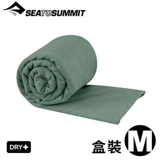 【Sea To Summit 澳洲 口袋型快乾毛巾 M《盒裝/鼠尾草綠》】ACP071051/吸水毛巾/運動毛巾