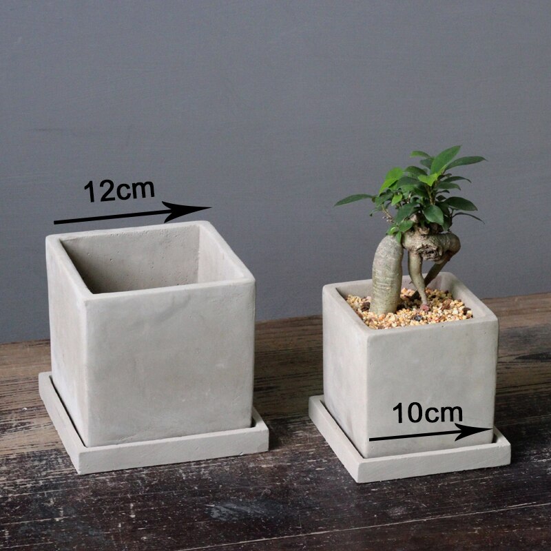 兩種尺寸方形兩件套模具 混凝土花盆模具 水泥石膏工藝品擺檯 方形水泥底座模具g021