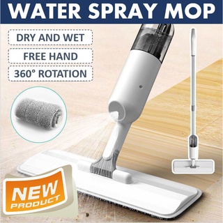 Water Spray Mop with Reusable Microfiber Pads 360 Degree Han