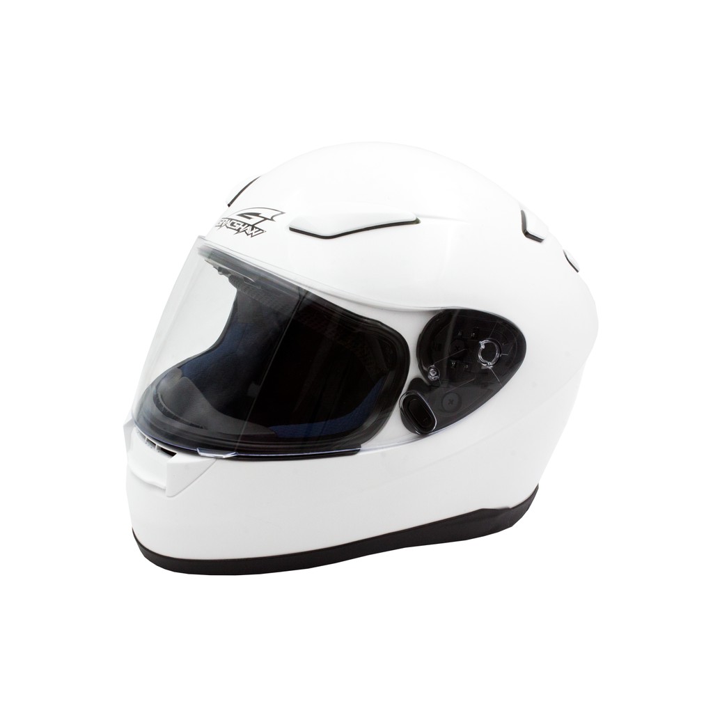 GRACSHAW G9009 亮光白 素色 全罩安全帽  全罩 進口 插消排扣 流線型外觀 【 歐樂免運】