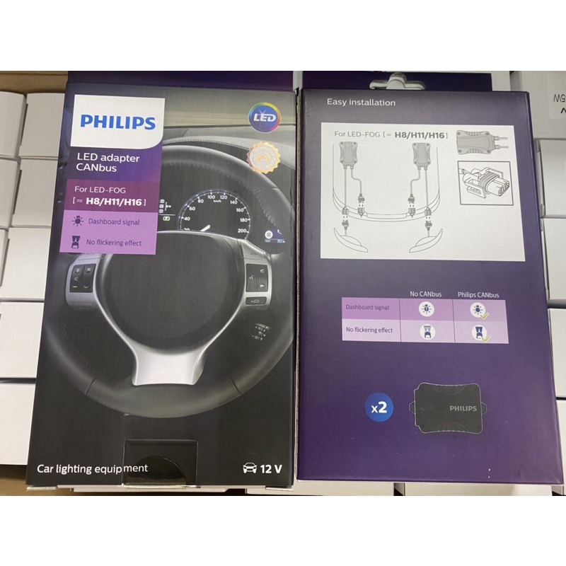 PHILIPS LED H8 H11 H16 LED專用騙電腦 CANBUS 一組兩個 2023全新上市 含稅價