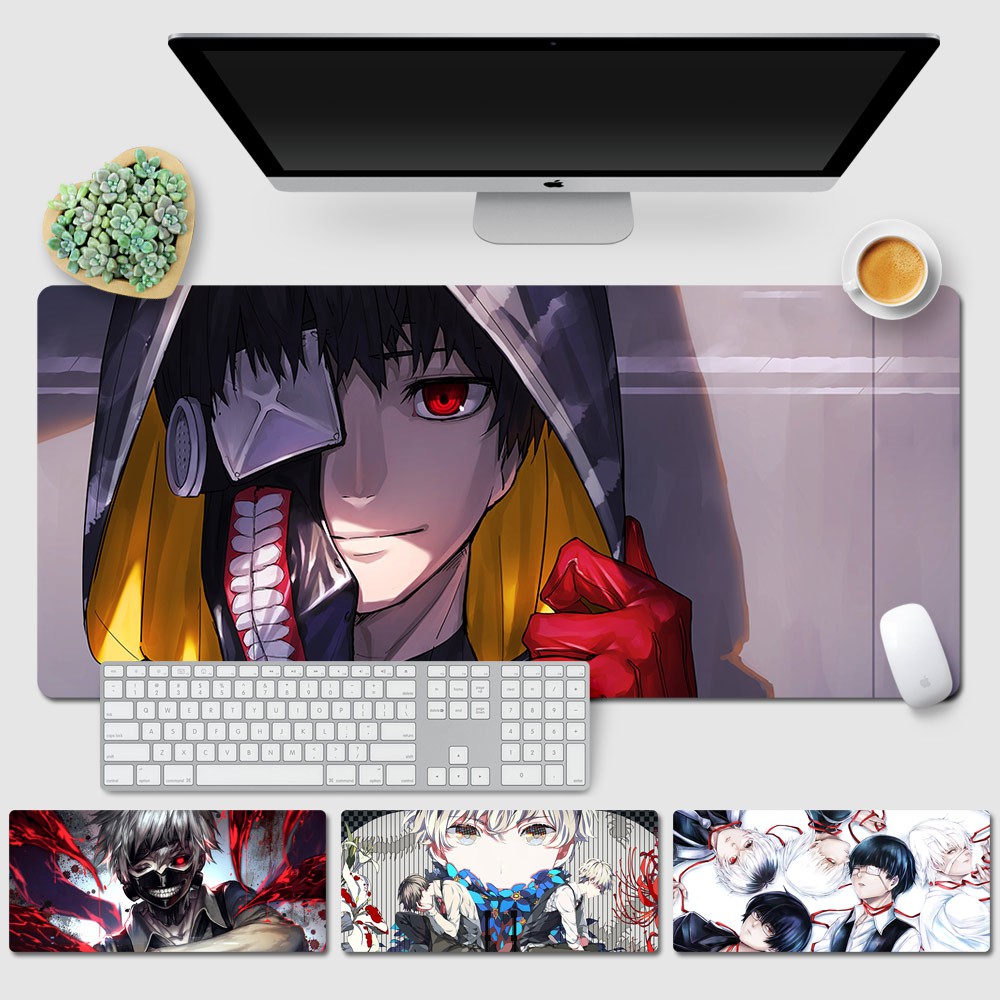 金木研東京食尸鬼鼠標墊動漫超大電腦桌墊霧島董香二次元膠墊 蝦皮購物