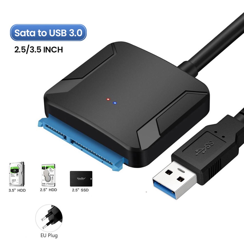 Usb 3.0 轉 Sata 適配器轉換器電纜適用於三星希捷 WD 2.5 3.5 HDD SSD 適配器的 USB 3