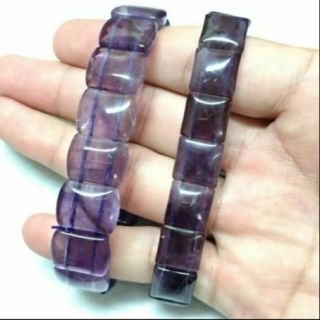 茉莉金字塔水晶純銀手作 紫水晶手排 🙏消磁淨化加持🙏 紫水晶手鍊 冰種紫水晶