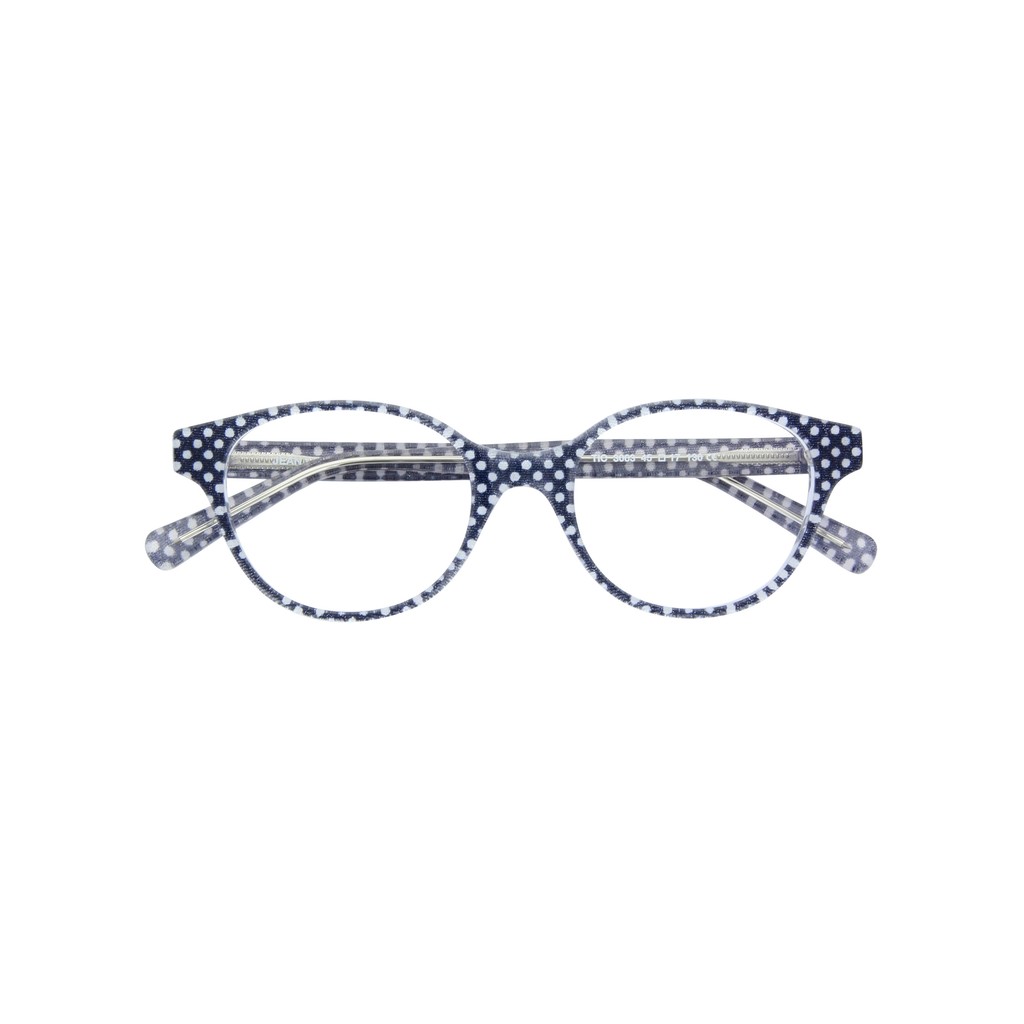【中國眼鏡】LAFONT 法國製 浪漫 蕾絲 深藍 點點 獨特 精湛工藝 可愛 兒童 鏡框 眼鏡