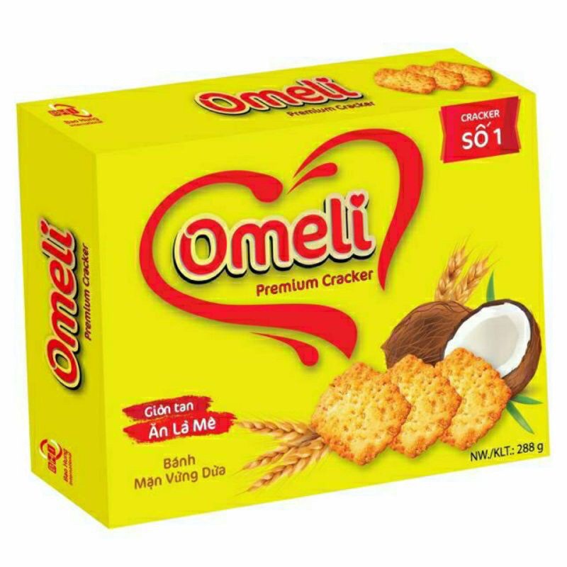越南餅乾 Omeli Coco Cracker Hộp 288G🇻🇳