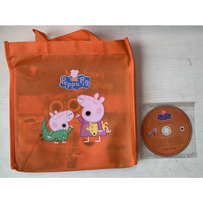 （二手）Peppa Pig 佩佩豬 10本平裝故事書 橘袋（附CD)