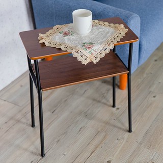 日式邊桌/胡桃木色 復古工業風 MIT臺灣製【A1573-1】Tasteful 特斯屋